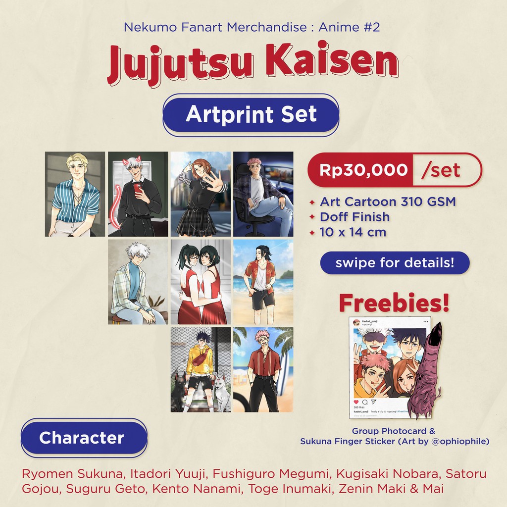 

Jujutsu Kaisen Artprint Set [Postcard Size]