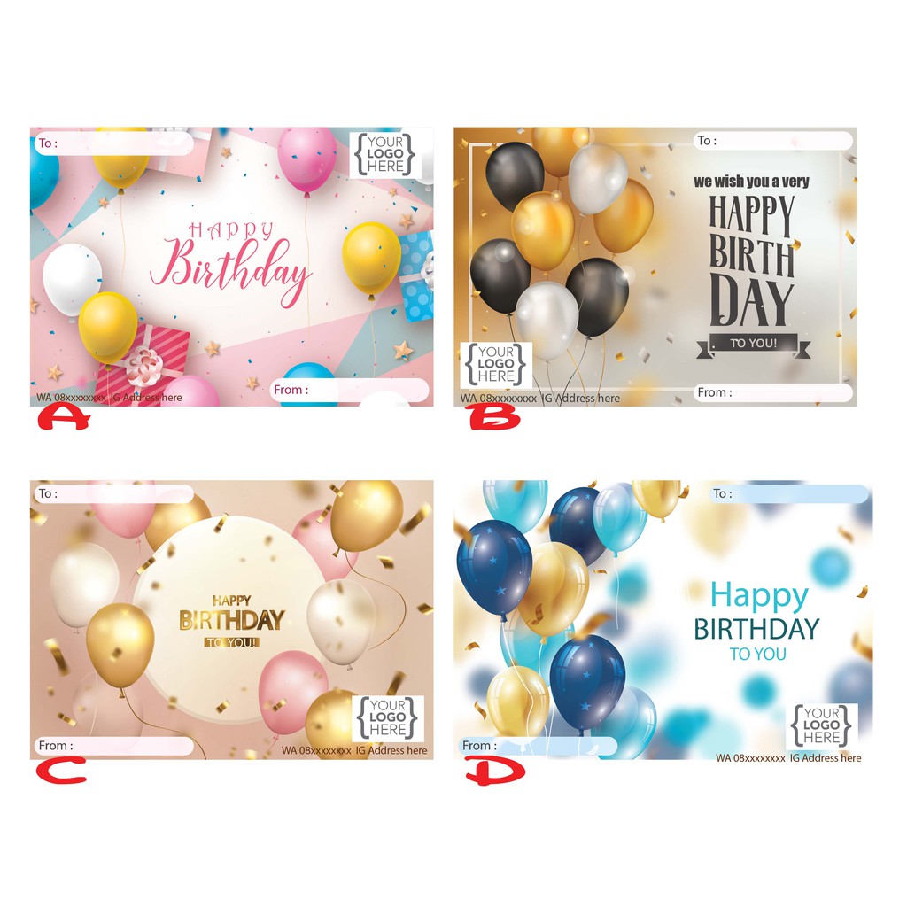 Birthday Card | Kartu Ucapan Ulang Tahun Custom