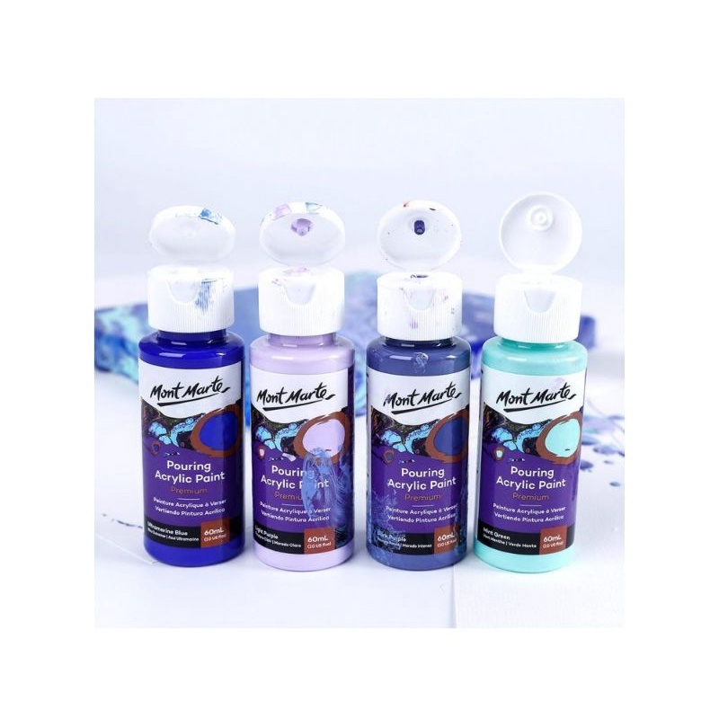 

MONT MARTE POURING ACRYLIC PAINT 1 SET 4 Pcs x 60ml - ETHERAL SERIES / CAT AKRILIK