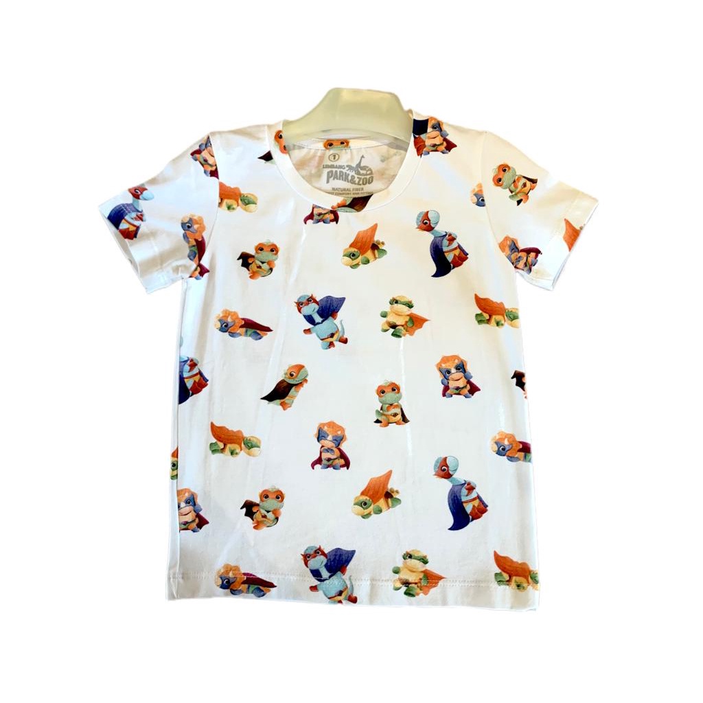 Lembang Park &amp; Zoo - T Shirt Fullprint Kids k motif Dinosaurus ( Anak Umur 1-3 Tahun ) Unisex / Atasan Anak / kaos Anak