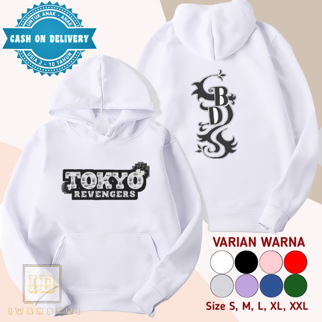 Jaket Hoodie Anak Laki-Laki Black Dragon Tokyo Revengers/Sweater Anak Black Dragon Tokyo Revengers 2