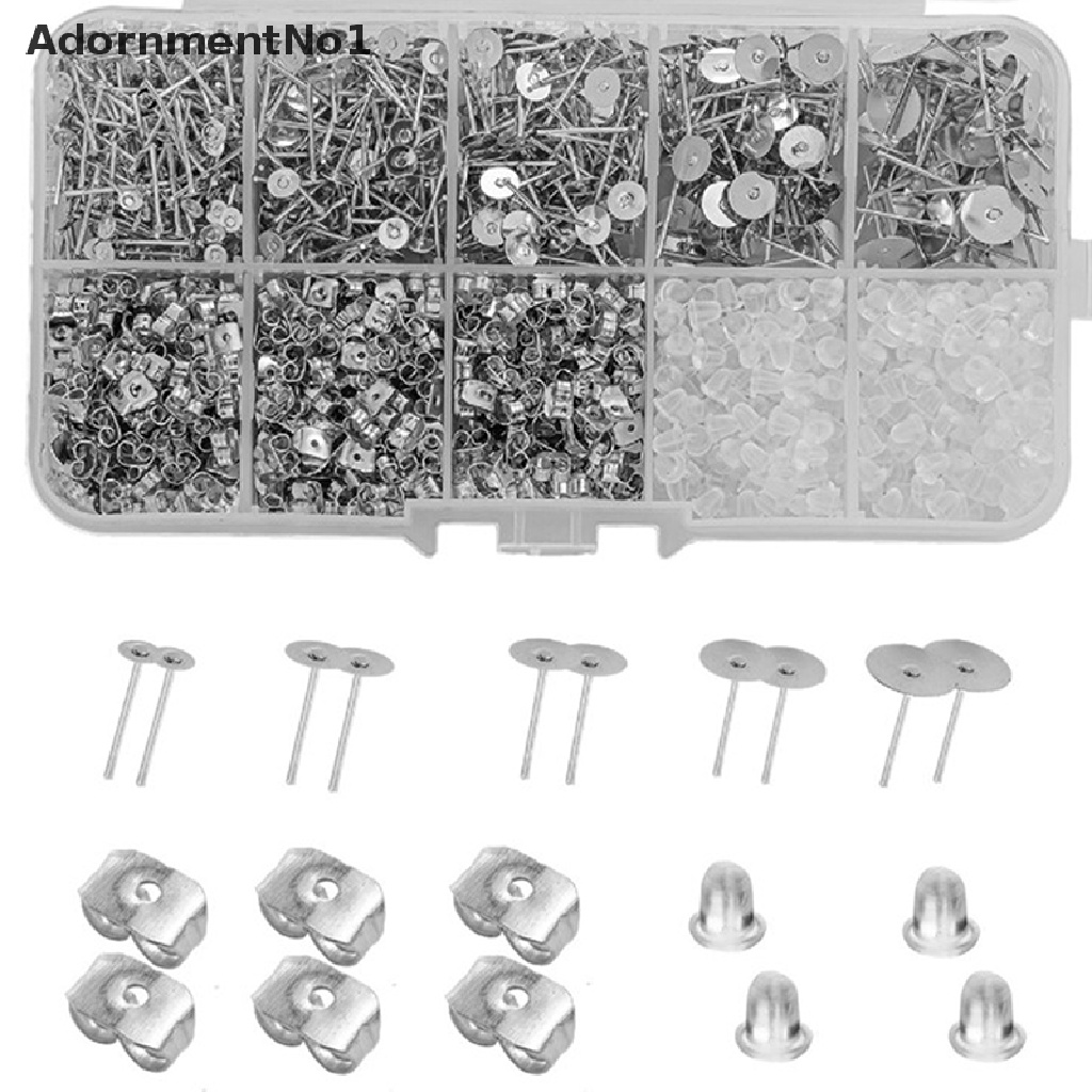 (AdornmentNo1) Set Peralatan Pembuatan Anting Tusuk + Belakang + Base / Dudukan Untuk Perhiasan Wanita