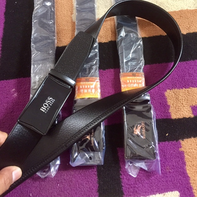 Ikat pinggang pria kulit sintetis pala rel otomatis #ikatpinggang #gesper #gesperpria #manbelt