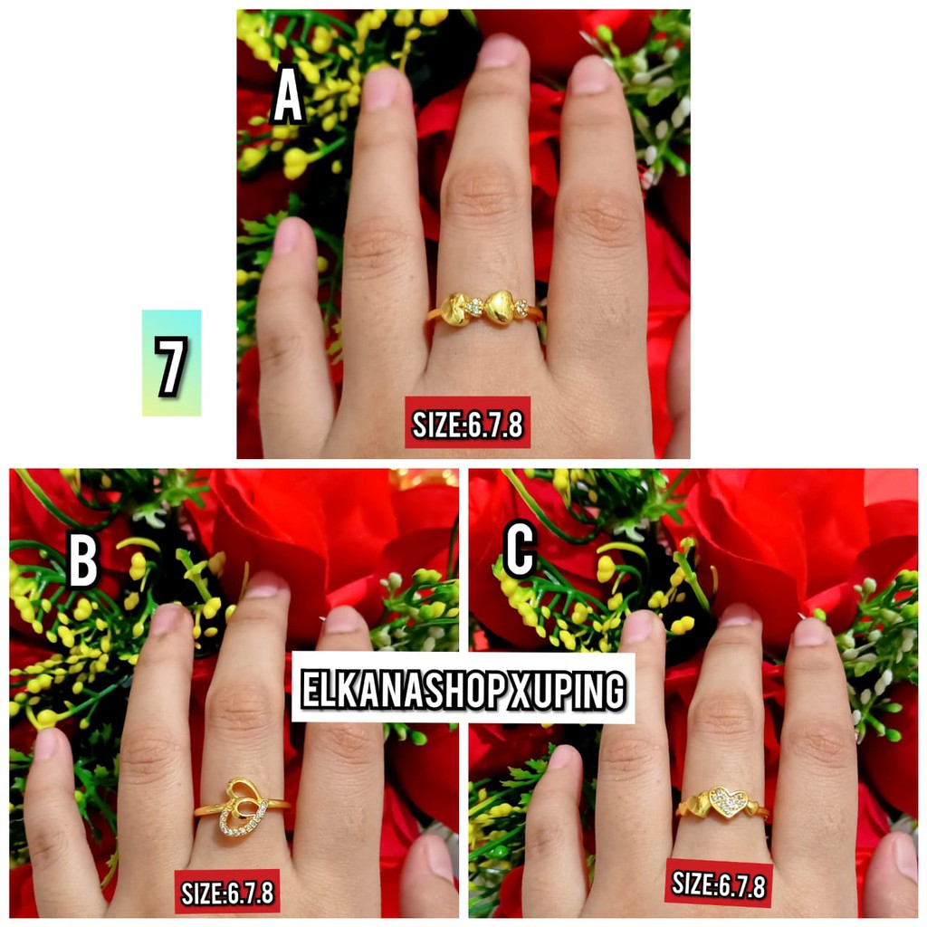 Cincin Dewasa motif mewah Xuping