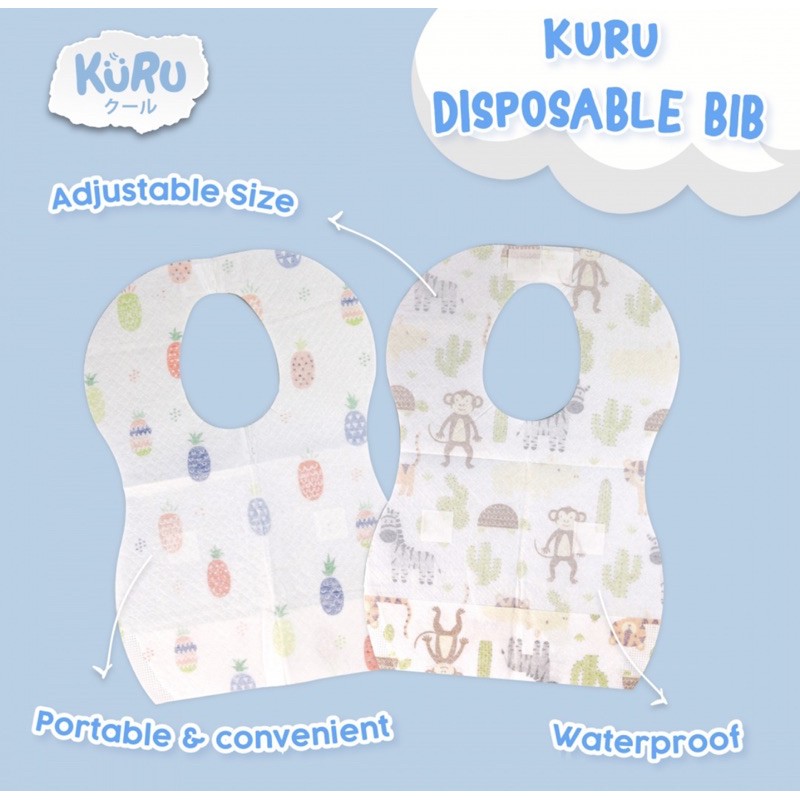 kuru baby disposable bib