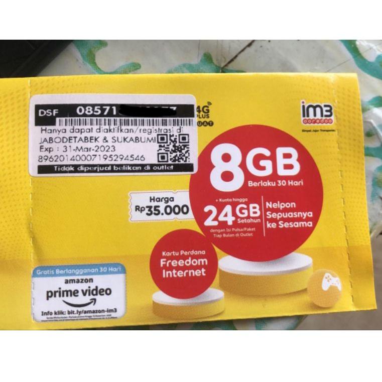 Promo ||
ZnP IM3 Mentari Indosat Oredoo 2GB , 3GB , 8GB , 16GB , Nocan free 8GB Kuota Data Internet 