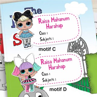 Stiker nama custom sampul buku Tulis pelajaran Tema LOL Stiker nama custom sampul buku Tulis pelajaran Tema LOL