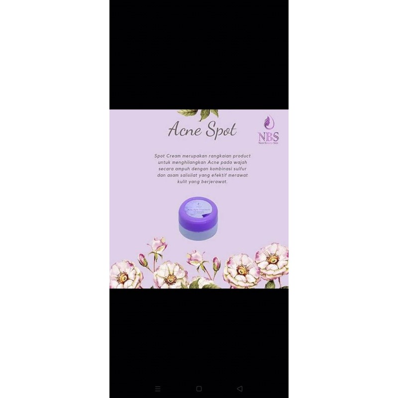 nbs acne spot/acne spot nbs/nbs skincare/noni beauty skincare