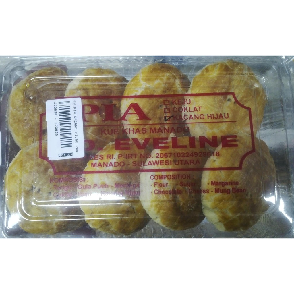 Jual Eveline Kue Pia Kotak Mika Isi 8 Ole Ole Jajanan Cemilan