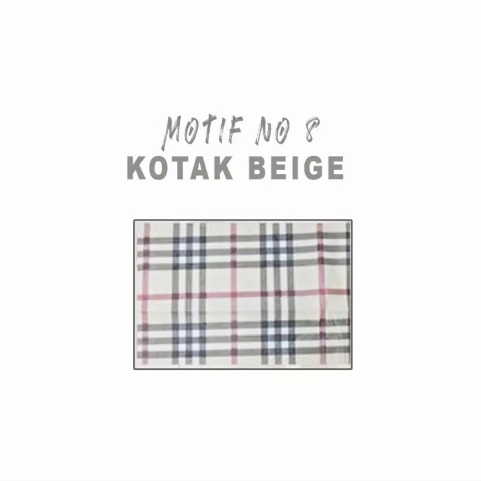 Peva Persegi Taplak Meja Anti Air / Taplak Meja Plastik Dengan Backing - Motif 8 Promo