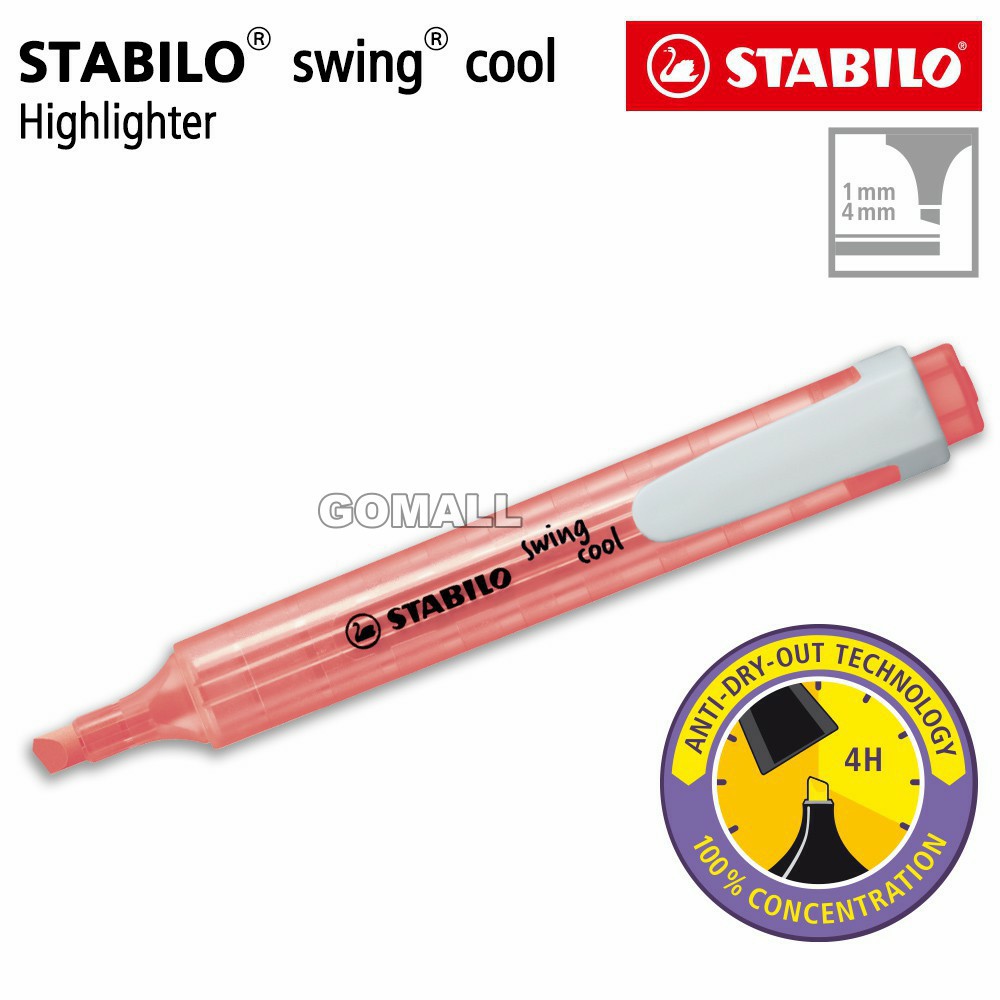 

STABILO Swing Cool Red / Highlighter Warna Merah Original