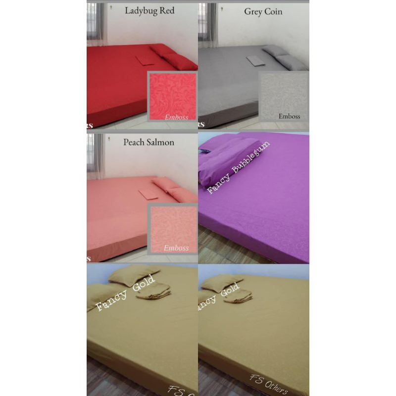 SPREI EMBOS POLOS SPREI EMBOSS SPREI KATUN EMBOS HALUS SPREI HOMEMADE MURAH SPREI MURAH