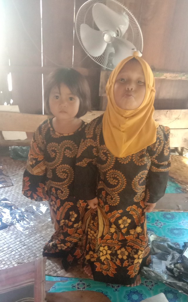 Batik Couple Keluarga Sania Ruffle Ori Ndoro Jowi Dnt Motif Pari Ngadek