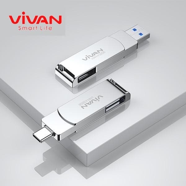 Flashdisk Vivan 64gb VOC164 OTG Type C Dan USB 3.0 Dual Interface