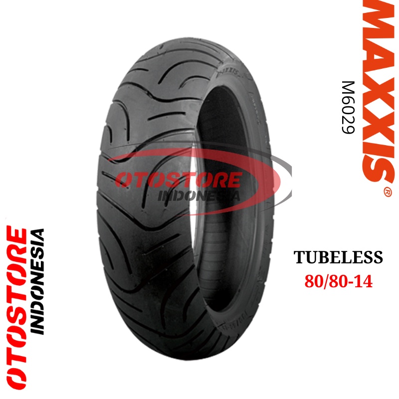 Ban Luar Motor MAXXIS M6029 80/80-14  RING 14 TUBELESS Ban Motor Matic Depan Belakang Mio Vario Beat
