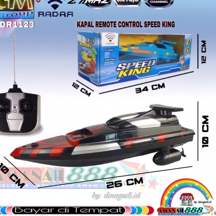 Paket Khusus Kapal Remote Control Black Blaster Speed King Super Nge Boat Perahu Remot Kontrol RDR1123 RC Boat