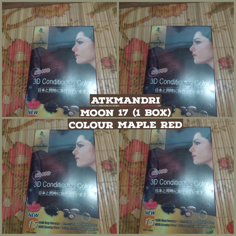 MOON 17 (1 BOX) 3D CONDITIONING COLOR MAPLE RED ORIGINAL