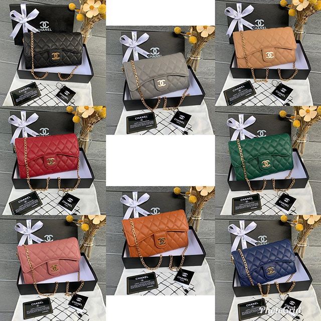 SALE TAS TANGAN WANITA CLUTCH CHANEL MAXI CAVIAR IMPORT FREE BOX ORI IMPORT