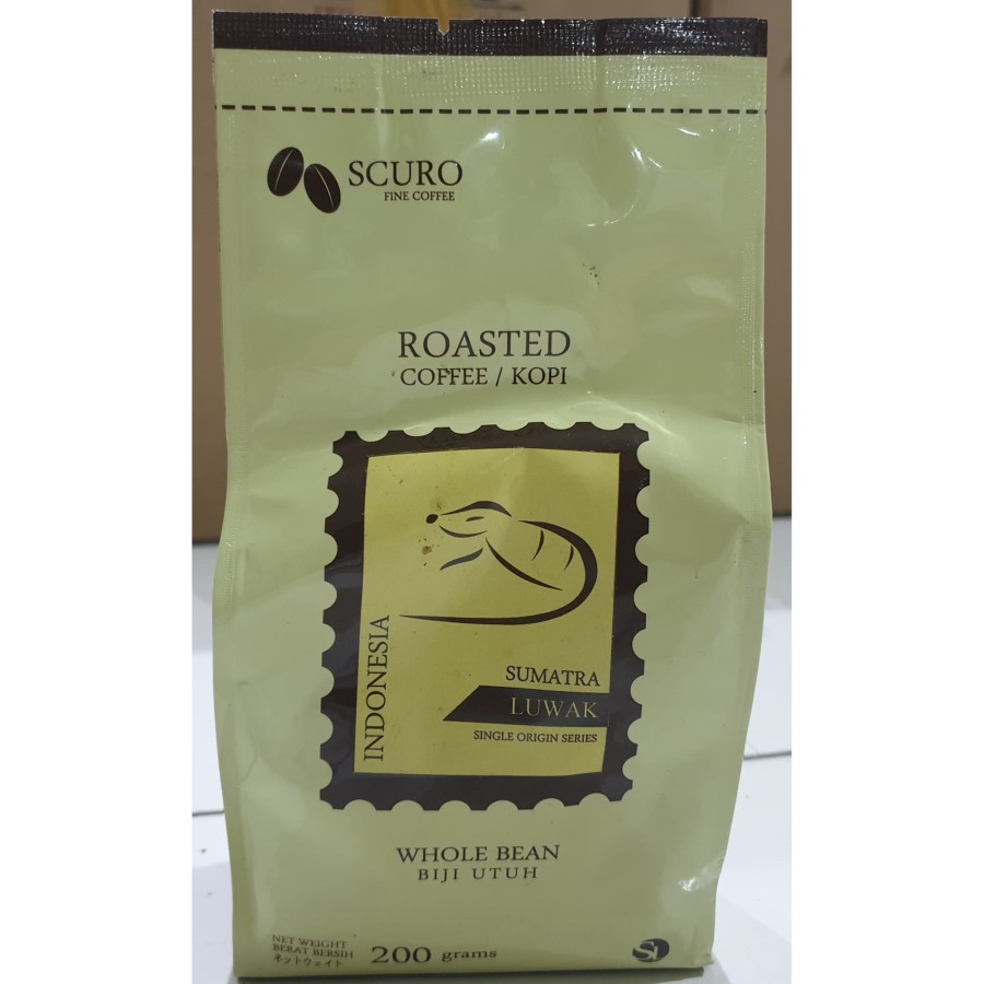 

Scuro Single Origin Arabica Sumatra Luwak - 200 gram -07