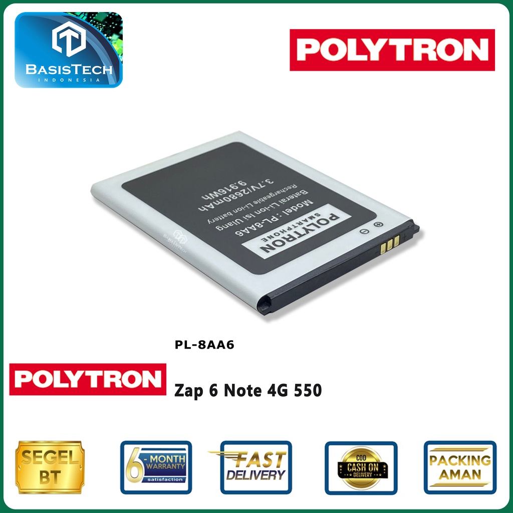 BATERAI POLYTRON ZAP 6 NOTE 4G 550 PL-8AA6 - ORI99 GOOD QUALITY