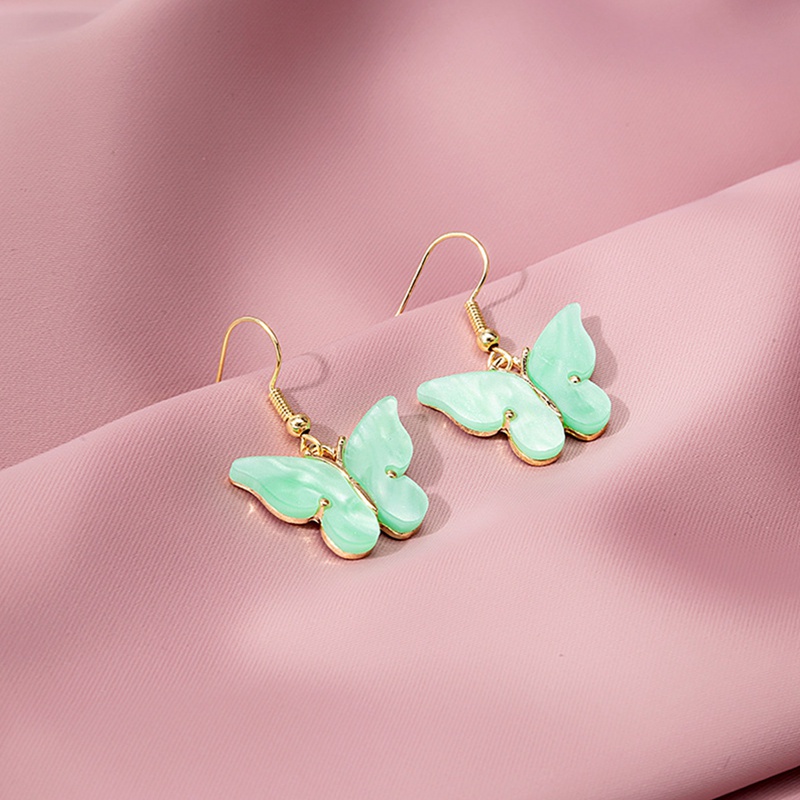 Fancyqube Anting Bentuk Kupu-Kupu Bahan Akrilik Gaya Korea Untuk Wanita