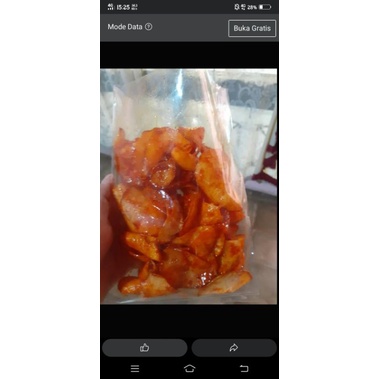 

keripik ubi pedas dan opak mentah