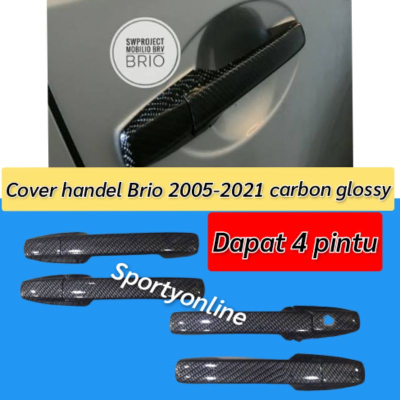 Cover handel brio 2005 - 2021 carbon 4pintu