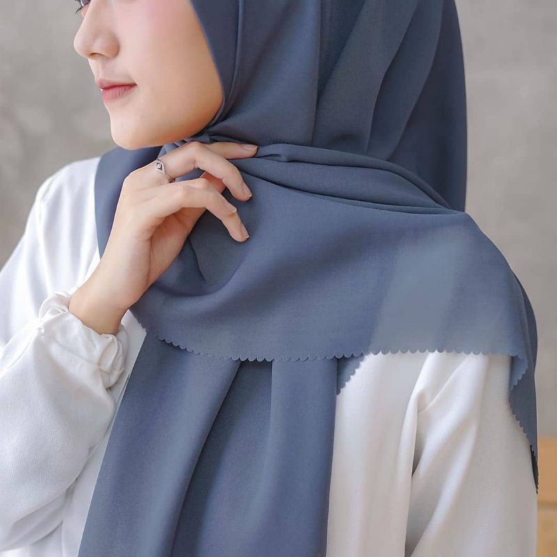 Hijab Bella LACER CUT pollycotton Premium