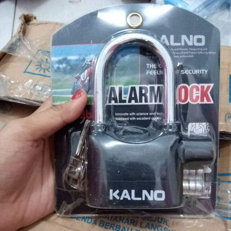 Gembok Alarm - alarm Lock - alarm Anti Maling - Kunci Cakram Motor-KALNO RING PANJANG