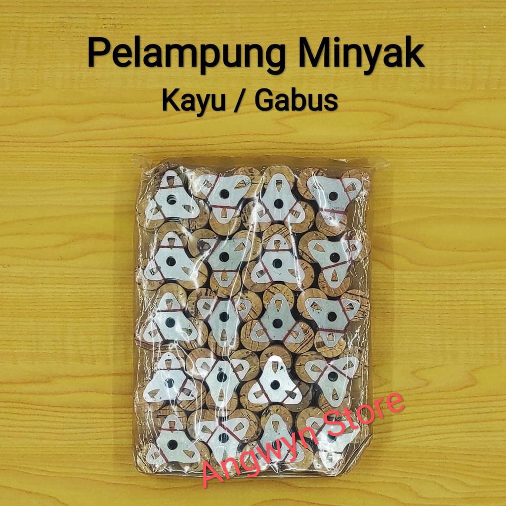 Pelampung Minyak Lilin Apung Kayu / Gabus 3 Kaki