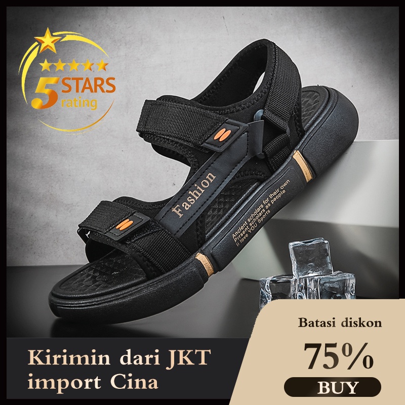 【COD &amp; Kirim Hari ini】Sendal Pria Sol Lembut Tidak Licin - Sandal Pria - Sendal Gunung Pria - Sandal Gunung Pria - Sendal Pria Kakinien - Sendal Cowok Kekinian - Sendal Pria Casual - Sendal Kasual Pria - Sendal Fashion Pria - Sepatu Sandal Pria