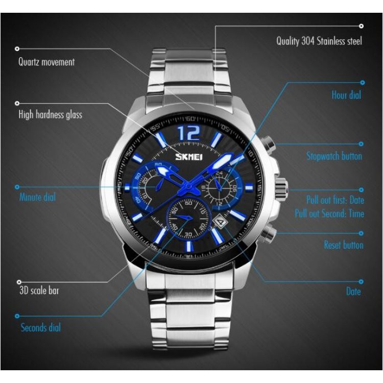 skmei 9108 original waterproof (  9108cs jam tangan )