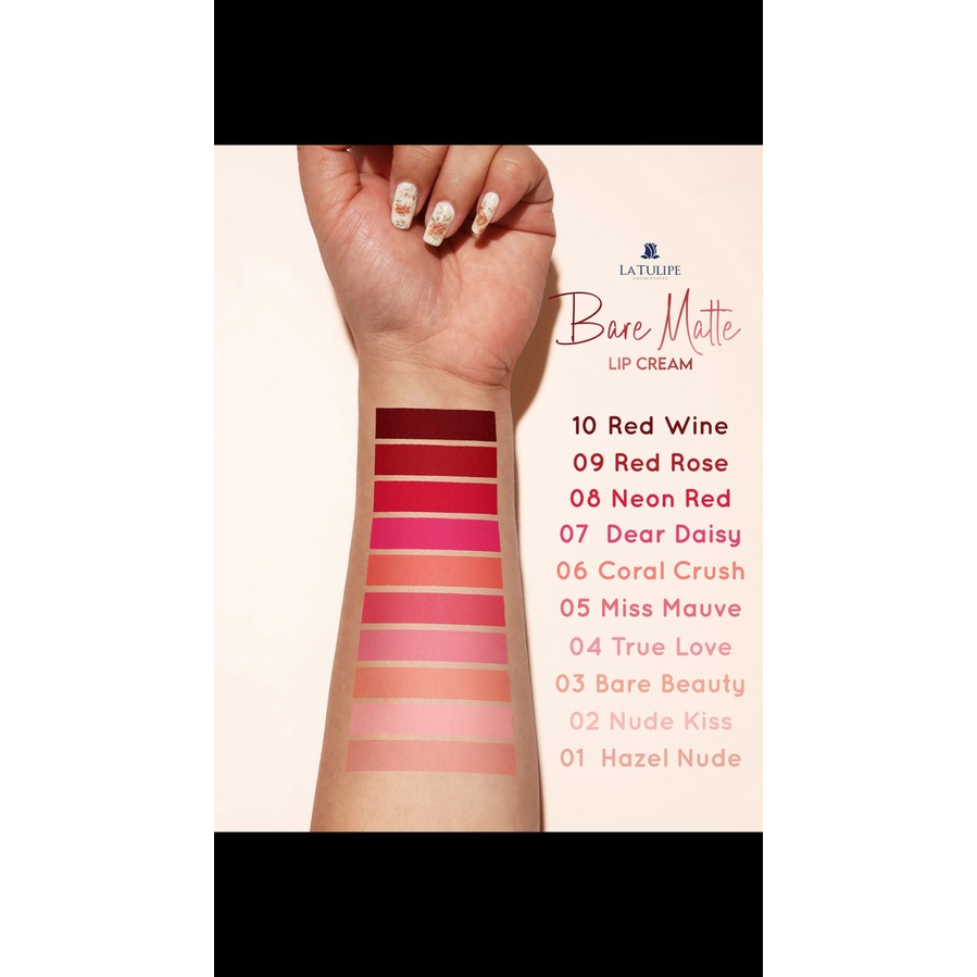 La Tulipe Bare Matte Lip cream