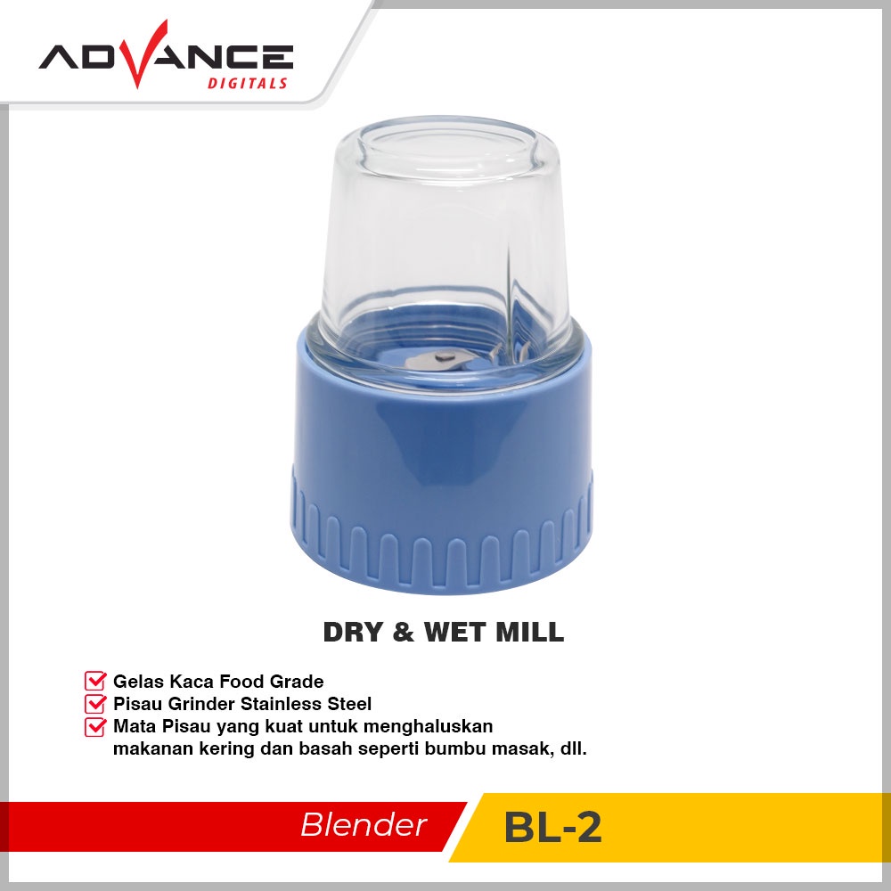 Advance Blender Jus  Tabung Kaca BL 2  BL 5 /1,5Liter