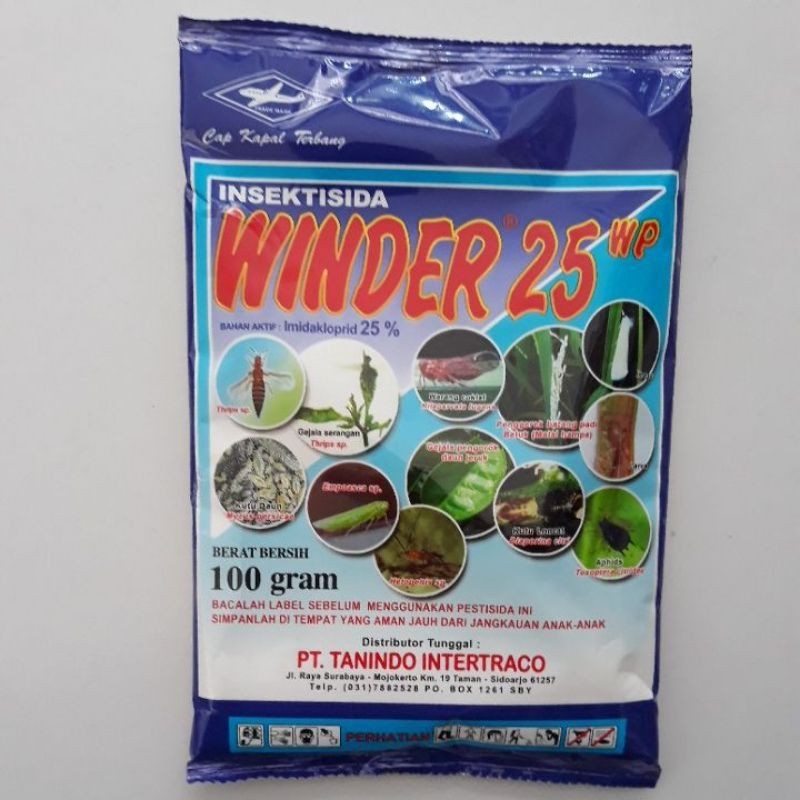 Winder 25 Wp 100 Gr Basmi Kutu Daun, Thrips, Wereng, Kutu Loncat, Lalat Buah, Belalang