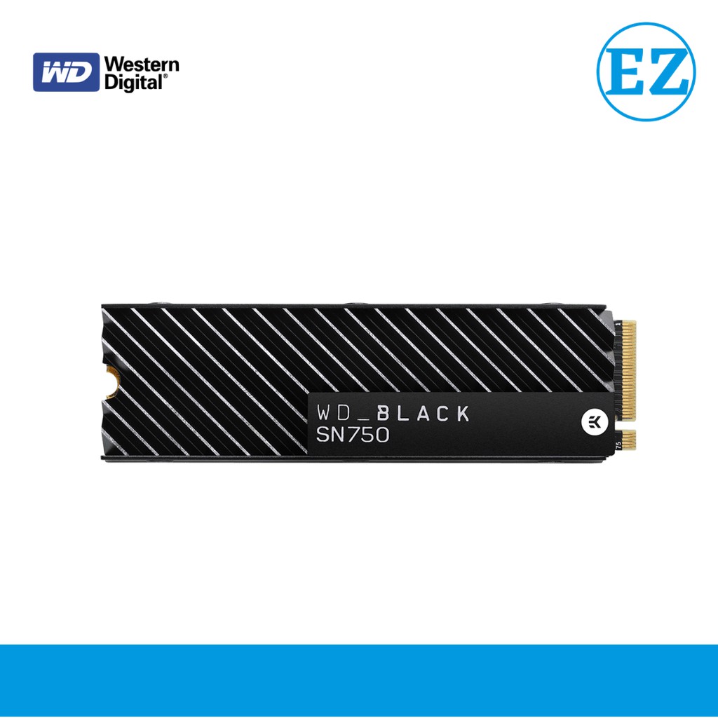 SSD WD - Black SN750, 1TB, M.2 2280, PCIe Gen 3, With Heatsink [Western Digital]