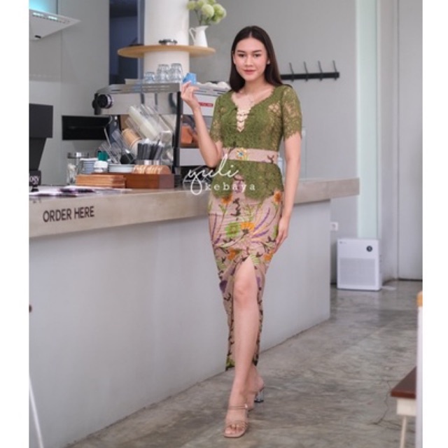 setelan Kebaya Bali Semi italy Norvina Premium Kartini