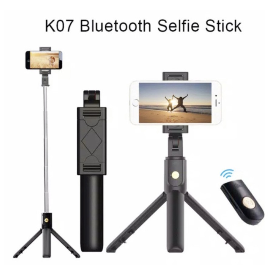 Tongsis Tripod Bluetooth Selfie Stick Standing With Remote K-07