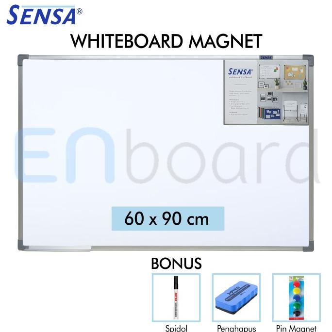 

Papan Tulis Whiteboard Gantung Magnet Single Face Sensa 60 x 90 cm