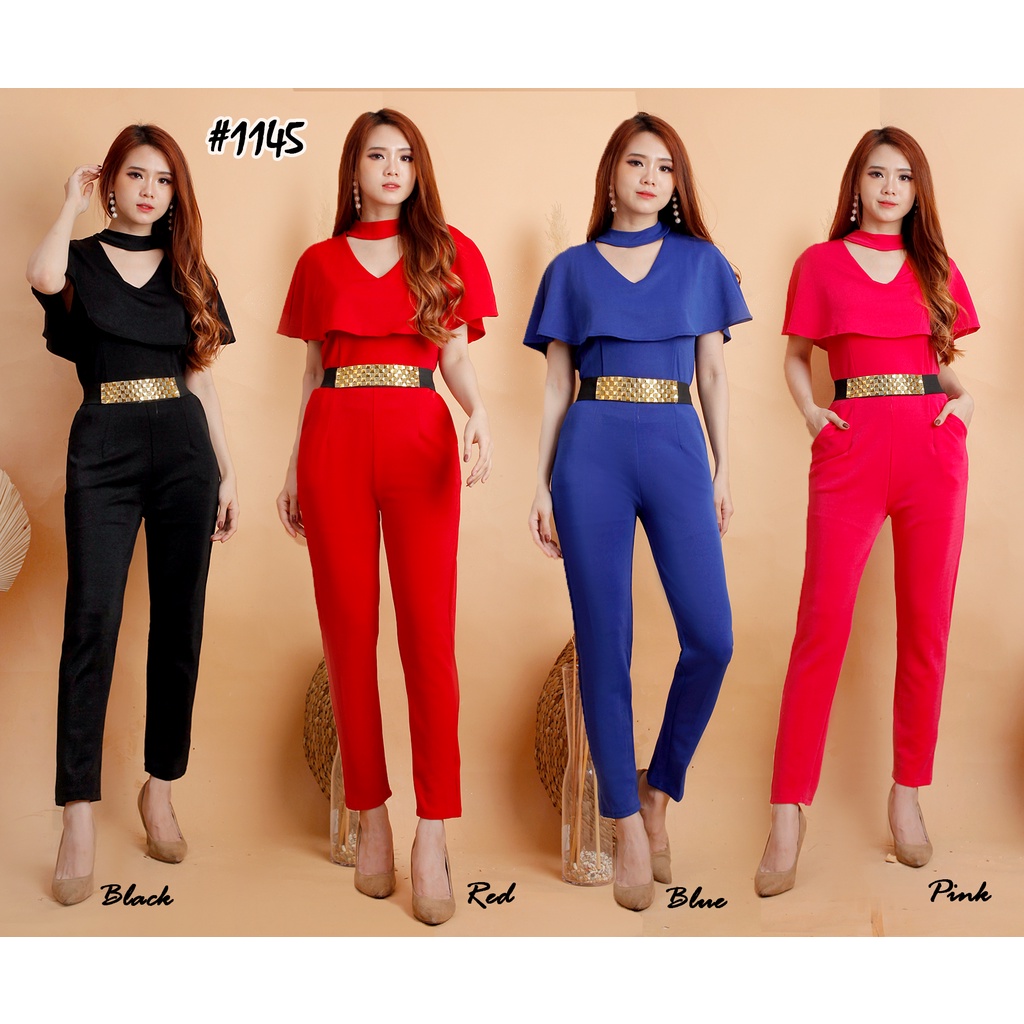 Kathryn collection #1145,  Jumpsuit pjg tgn pdk, bhn scuba gliter import free belt