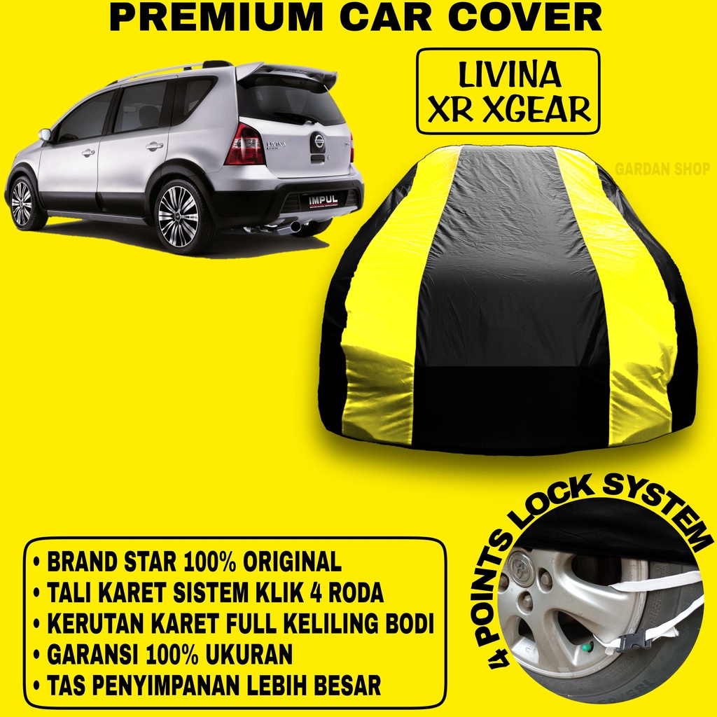 Body Cover LIVINA XR XGEAR Sarung Strip KUNING Penutup Pelindung Bodi Mobil Livina Xr Xgear PREMIUM