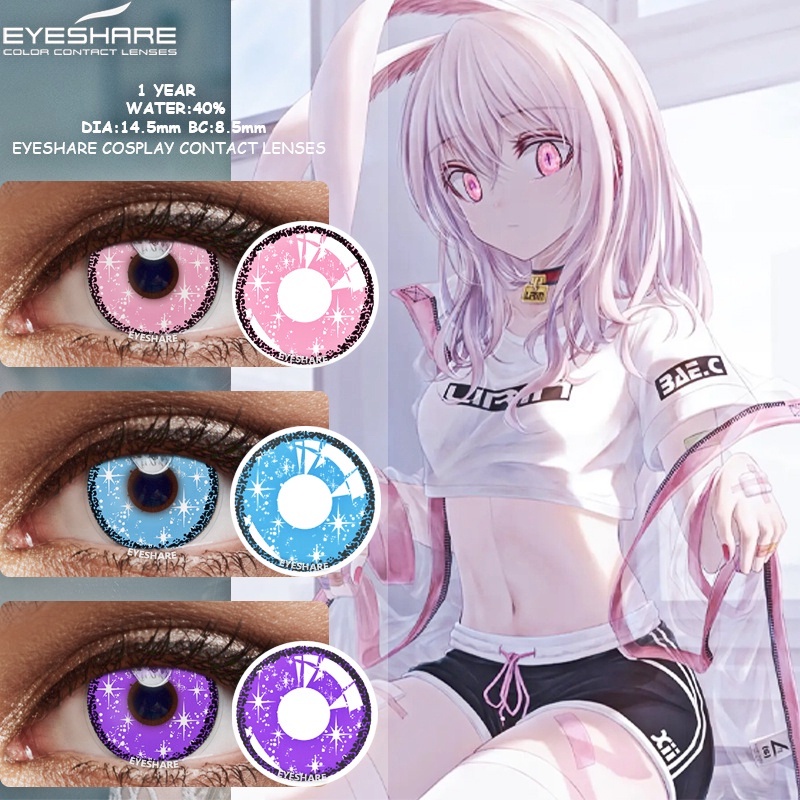 soflen model terbaru 2023 Softlens EYESHARE 14.5mm NORMAL Softlens Cosplay Anime Fashion Kartun Naruto Halloween Import Premium Big Eyes/ Softlen Soflens Crazy Kosplay - Gratis Lenscase