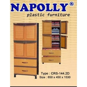 lemari pakaian napolly plastik CRS 144 2 D