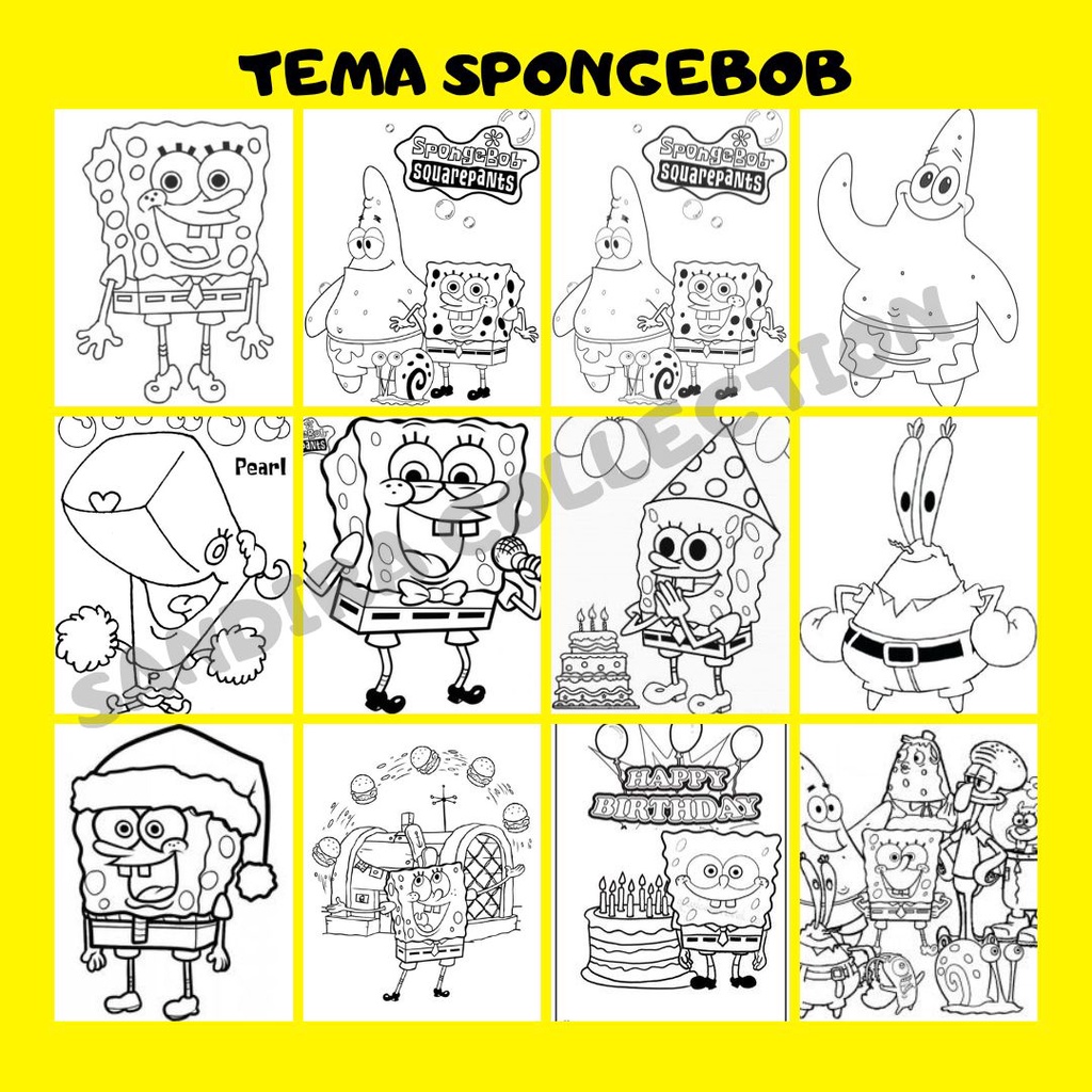 

LEMBAR / GAMBAR MEWARNAI ANAK SERIES SPONGEBOB