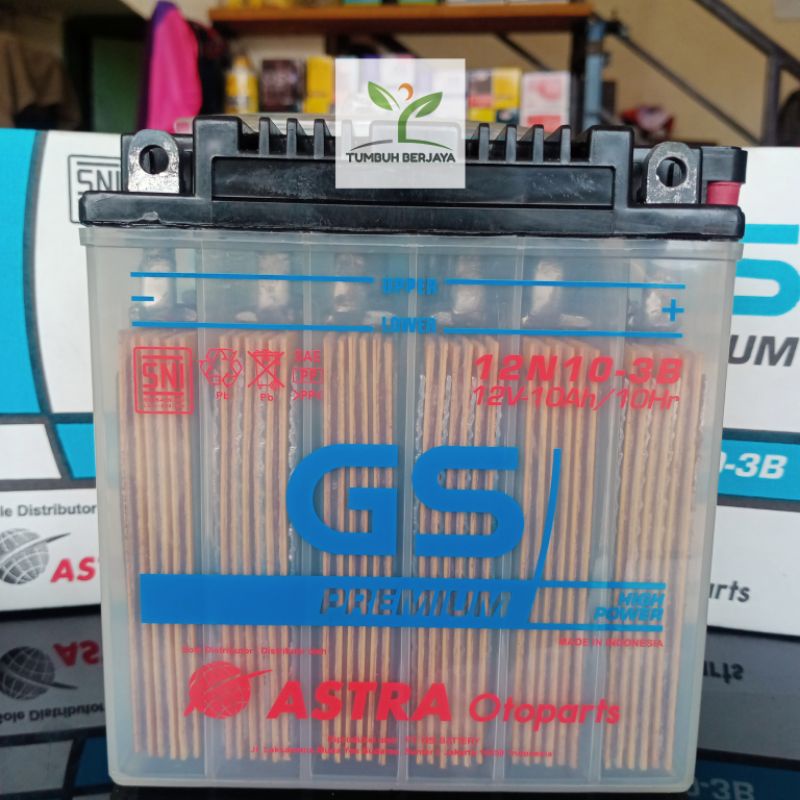 AKI ORIGINAL GS ASTRA 12N10-3B 12V10AH TOSSA TRISEDA