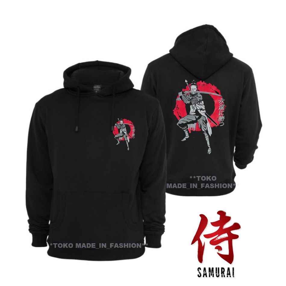 Hoodie motif variasi Japan Samurai Hitam / Jaket Sweater Distro Casual japan / Sweater Pria Samurai japan / Hoodie Samurai Jepang / Sekiro Samurai