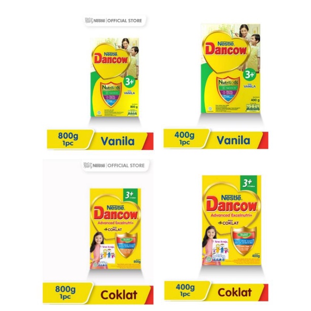 

Dancow 3+ Vanila & Coklat | 400g-800g