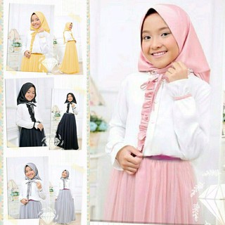 Setelan Baju  Muslim  Anak  Tuwice Kiddie Usia  8 9  10 11 12 