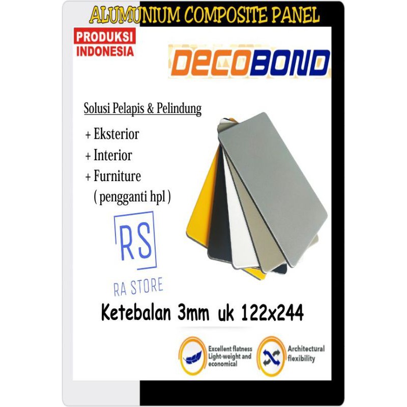 ACP - Alumunium Composite Panel Decobond tebal 3mm 2 sisi