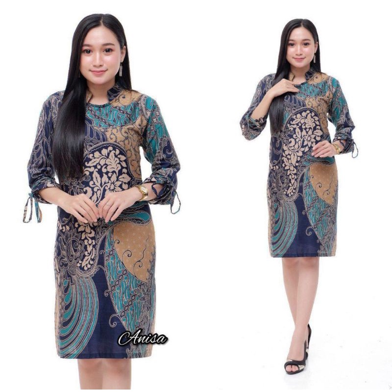 Cople Tunik Kemeja Lengan Panjang Motif Terbaru size M L XL XXL